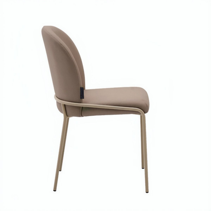 Esszimmerstuhl SALVE VELLUTO Eleganter Samtstuhl in Monochrom-Braun/Beige