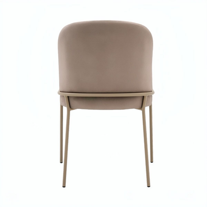 Esszimmerstuhl SALVE VELLUTO Eleganter Samtstuhl in Monochrom-Braun/Beige