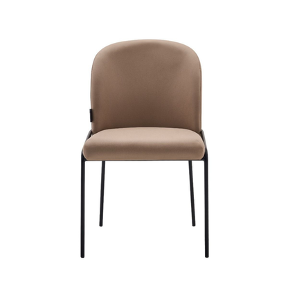 Esszimmerstuhl SALVE VELLUTO Eleganter Samtstuhl in Monochrom-Braun/Schwarz