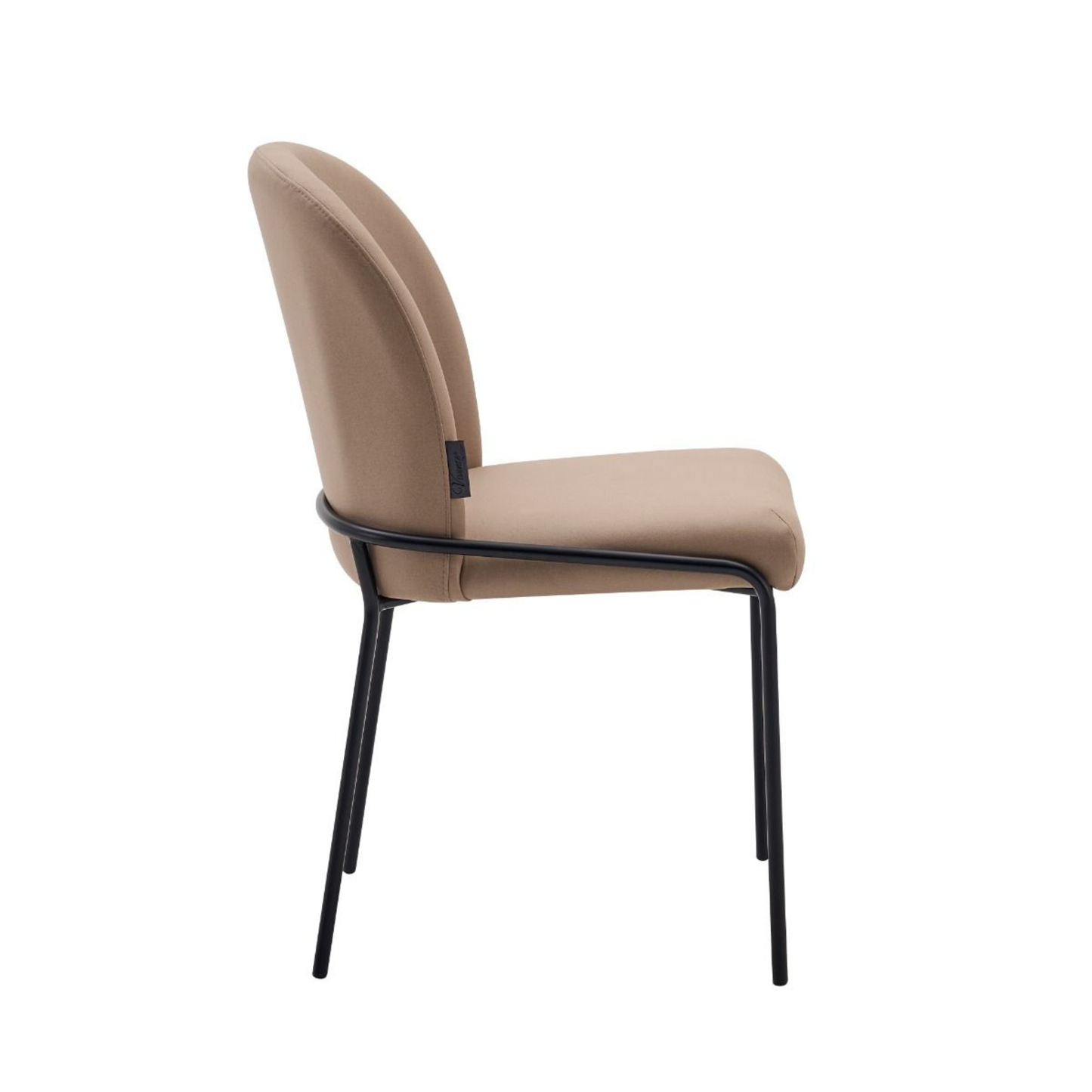 Esszimmerstuhl SALVE VELLUTO Eleganter Samtstuhl in Monochrom-Braun/Schwarz