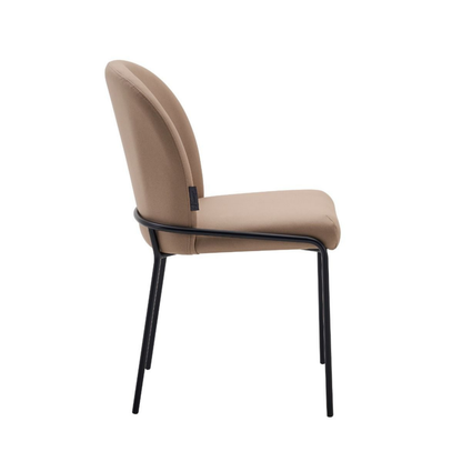 Esszimmerstuhl SALVE VELLUTO Eleganter Samtstuhl in Monochrom-Braun/Schwarz