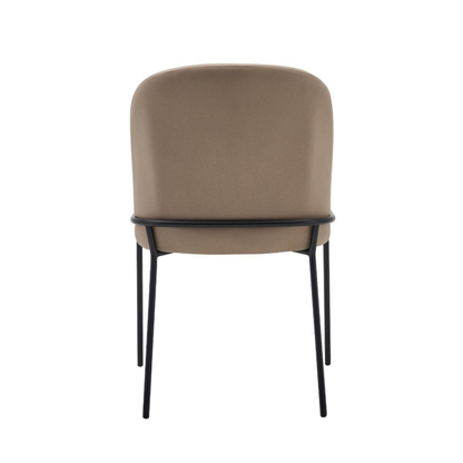 Esszimmerstuhl SALVE VELLUTO Eleganter Samtstuhl in Monochrom-Braun/Schwarz