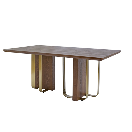 Esstisch Tema in edler Holzoptik 180x100 cm braun