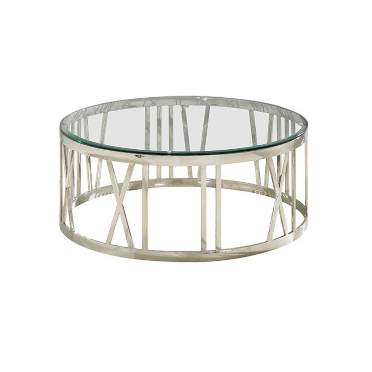 Edler runder Couchtisch mit Marmor-Optik – 100 x 42 cm vers. Farben