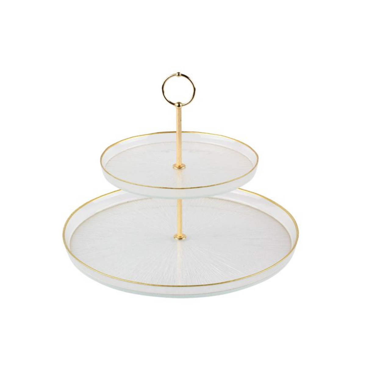 Bricard Rexy Etagere 2-stöckig | 21–32 cm – Transparent-Gold