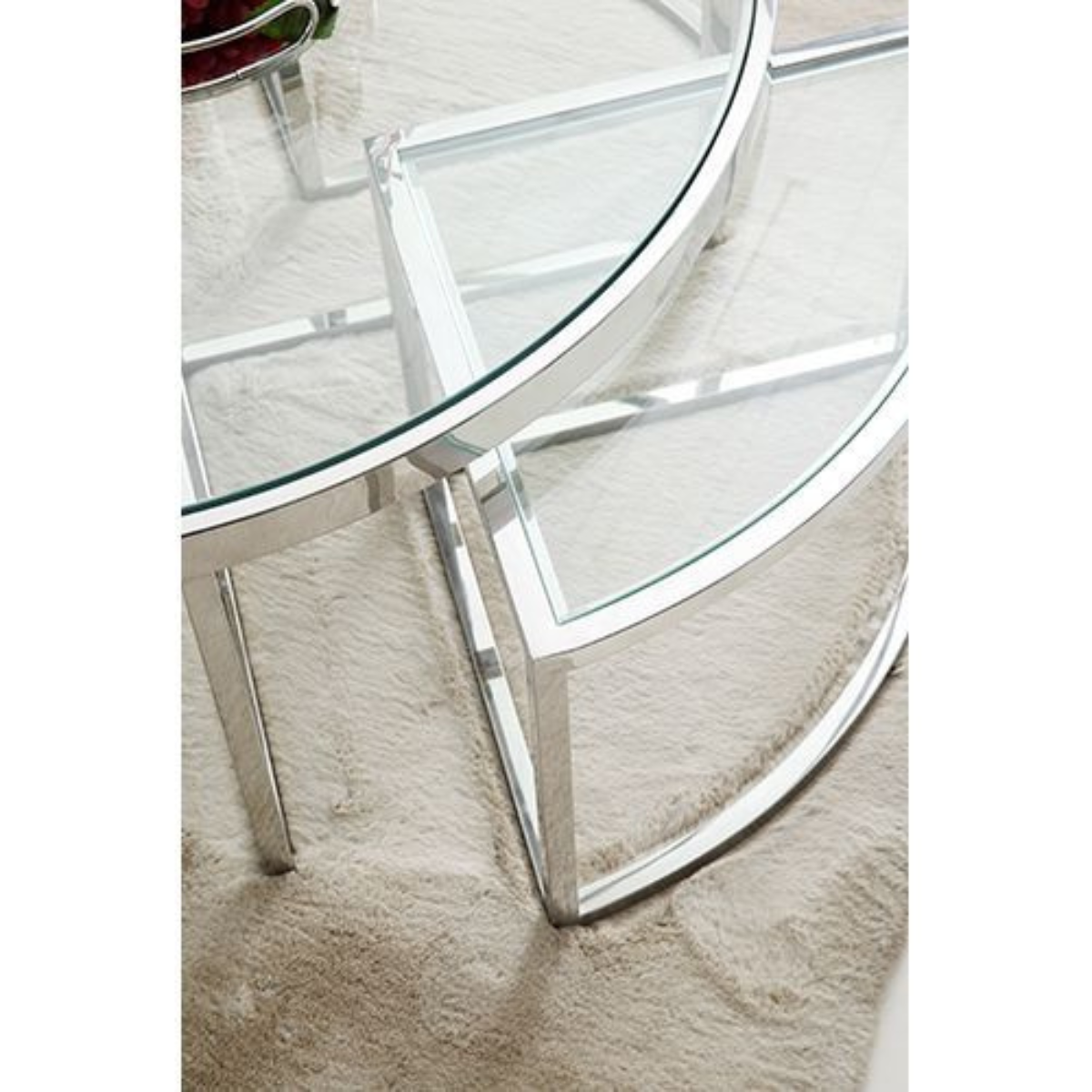 VERONA Beistelltisch Ø60x55 cm Transparent 5-teilig