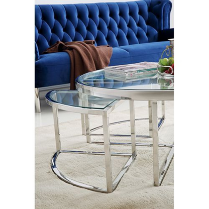 VERONA Beistelltisch Ø60x55 cm Transparent 5-teilig