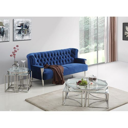 VERONA Beistelltisch Ø60x55 cm Transparent 5-teilig