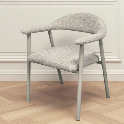 Esszimmerstuhl VIDA Komfortabler Armlehnenstuhl mit strukturierter Polsterung Beige