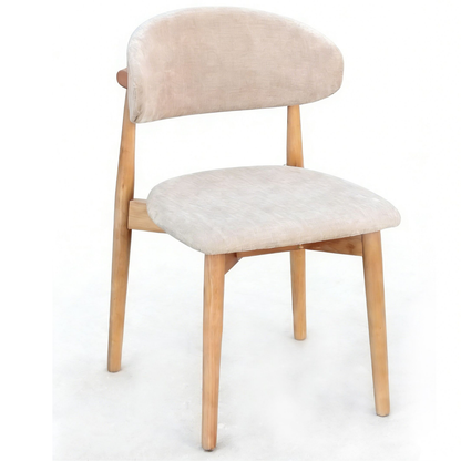 Esszimmerstuhl WREN mit Rückenlehne und gepolsterte Sitzfläche Beige