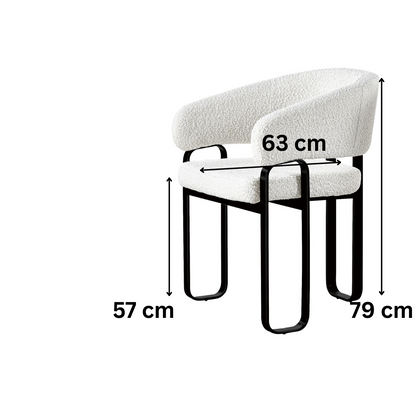 Moderne Esszimmerstuhl mit gepolsterte Rückenlehne und Sitzfläche