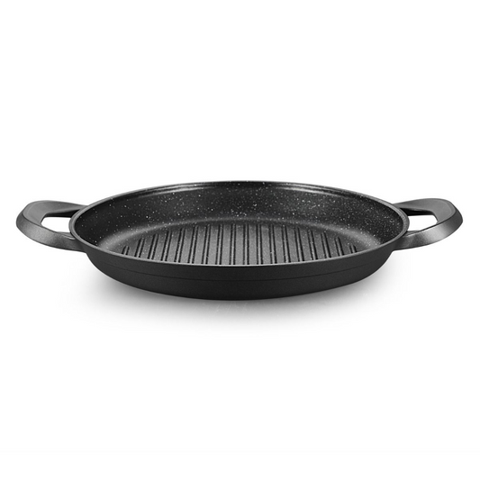 Grillpfanne YADA 32 cm Induktion antihaft Marmordesign schwarz